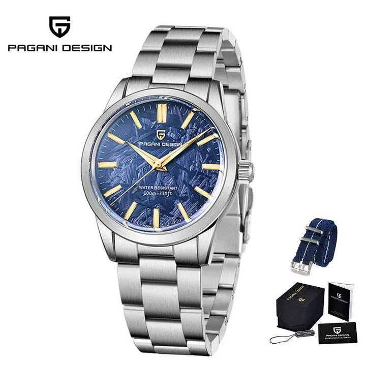 Pagani Design 2025 Vh31 Fashion Men's Quartz Watch Meteorite Dial Sapphire glass and Stainless Steel - Arabia Watches