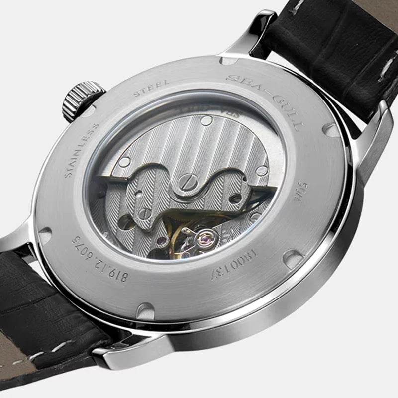 Seagull New Business Watch Men's Mechanical Wristwatches 50m Waterproof Leather - Arabia Watches
