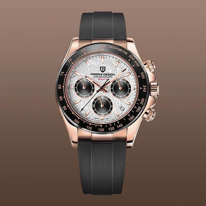 PAGANI DESIGN NEW 1664 Meteorite Dial Men's Watches Luxury Sapphire Quartz watch - Arabia Watches