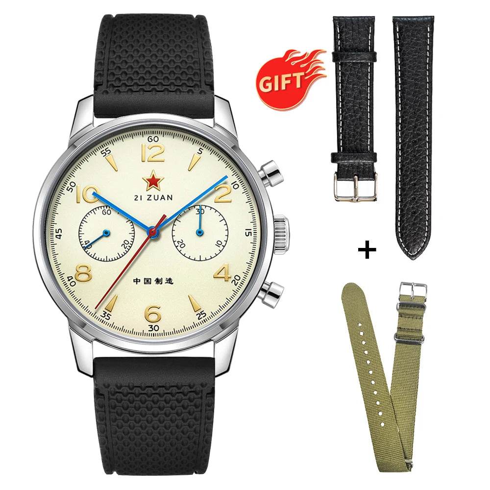 TOPHILL Classic Aviator 40mm Chronograph 1963 Mechanical watch Seagull Movement ST1901 - Arabia Watches