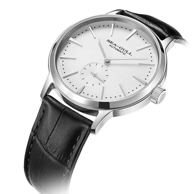 2025 Seagull Business Watch Men's Mechanical Wristwatches 50m Waterproof Leather - Arabia Watches
