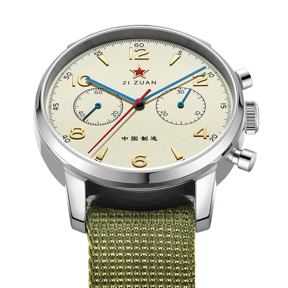 TOPHILL Classic Aviator 40mm Chronograph 1963 Mechanical watch Seagull Movement ST1901 - Arabia Watches