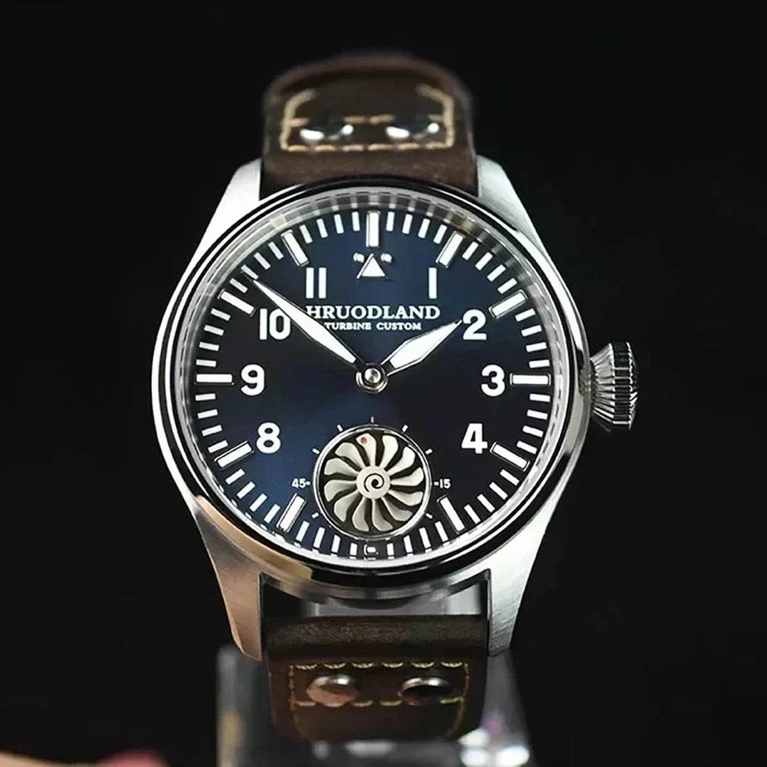 Hruodland F016 Pilot Watch Seagull Movement Mechanical BGW-9 Luminous Sapphire Crystal - Arabia Watches