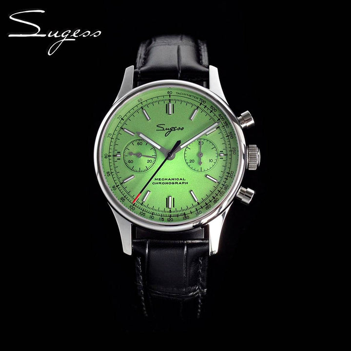 Sugess 1963 Pilot Mens Watch Chronograph Sapphire Crysta Mechanical Wristwatches - Arabia Watches