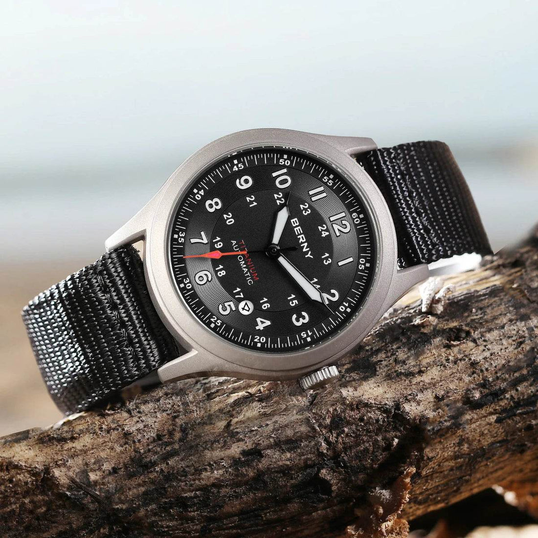 BERNY Titanium Automatic Men's Field Watches Sapphire Super Luminous Sports Watch - Arabia Watches