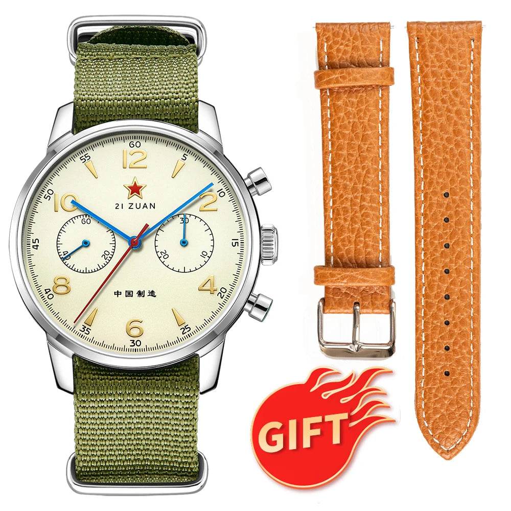 TOPHILL Classic Aviator 40mm Chronograph 1963 Mechanical watch Seagull Movement ST1901 - Arabia Watches