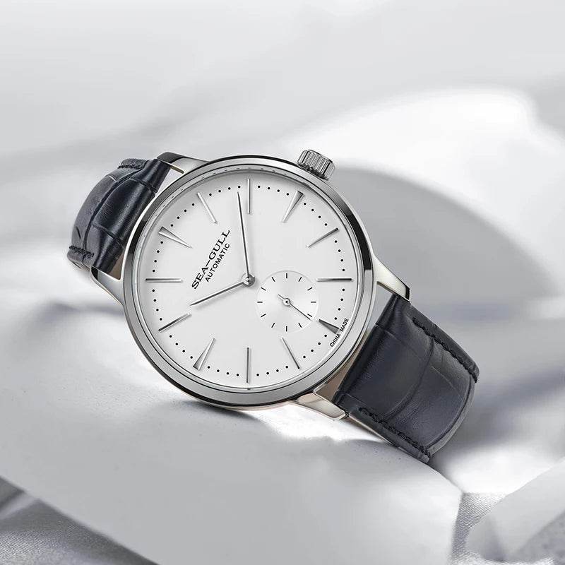 2025 Seagull Business Watch Men's Mechanical Wristwatches 50m Waterproof Leather - Arabia Watches
