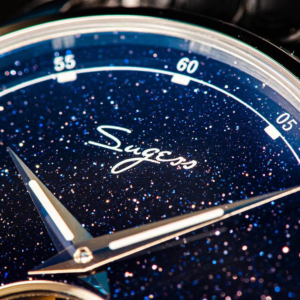 2023 Sugess Tourbillon Mens Watch Tianjin ST8230 Movement Blue Aventurine Stone - Arabia Watches