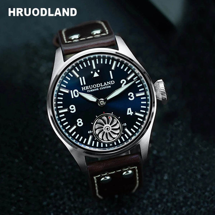 Hruodland F016 Pilot Watch Seagull Movement Mechanical BGW-9 Luminous Sapphire Crystal - Arabia Watches