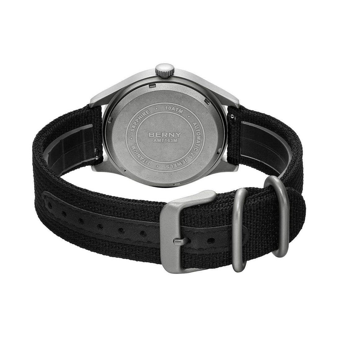 BERNY Titanium Automatic Men's Field Watches Sapphire Super Luminous Sports Watch - Arabia Watches