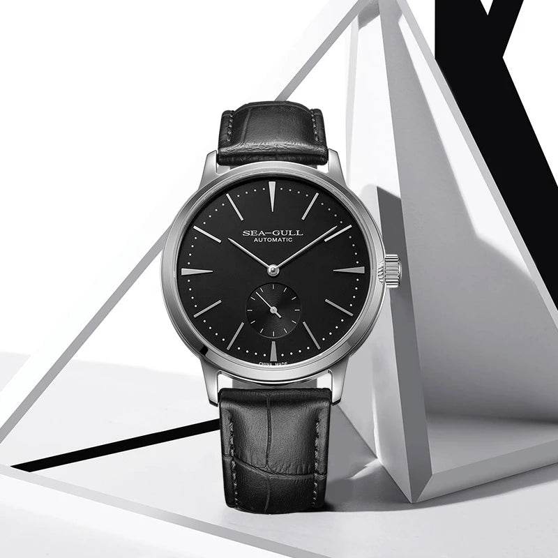 2025 Seagull Business Watch Men's Mechanical Wristwatches 50m Waterproof Leather - Arabia Watches