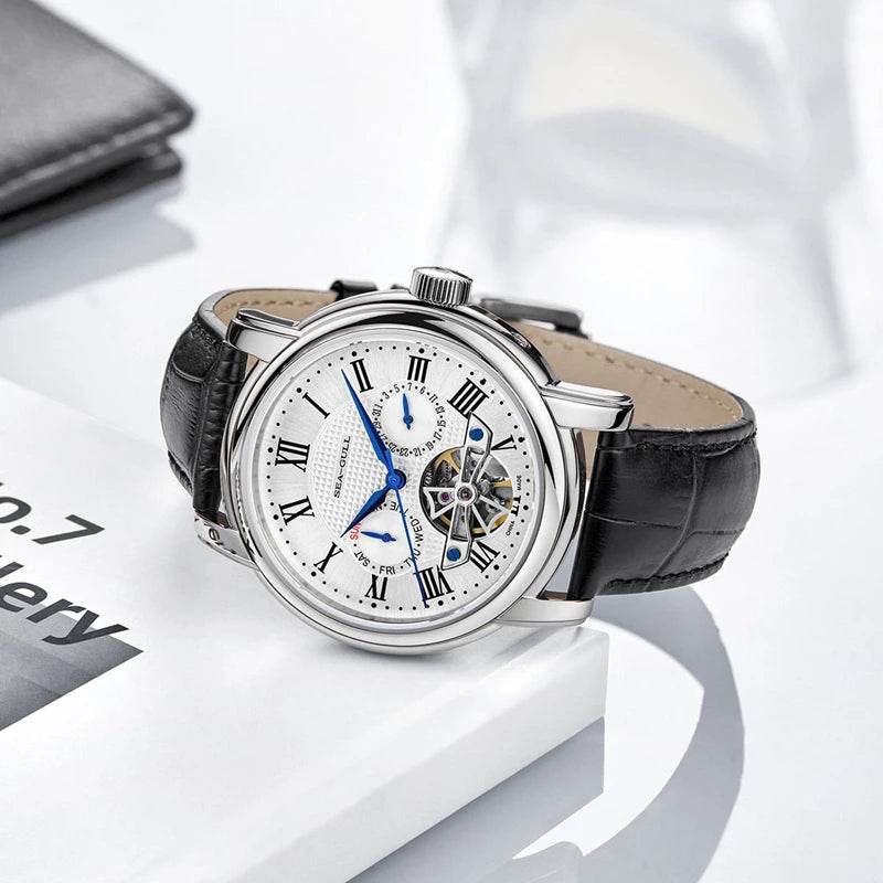 2025 New Seagull Men's Watch Automatic Mechanical Wristwatch Multi-Function - Arabia Watches
