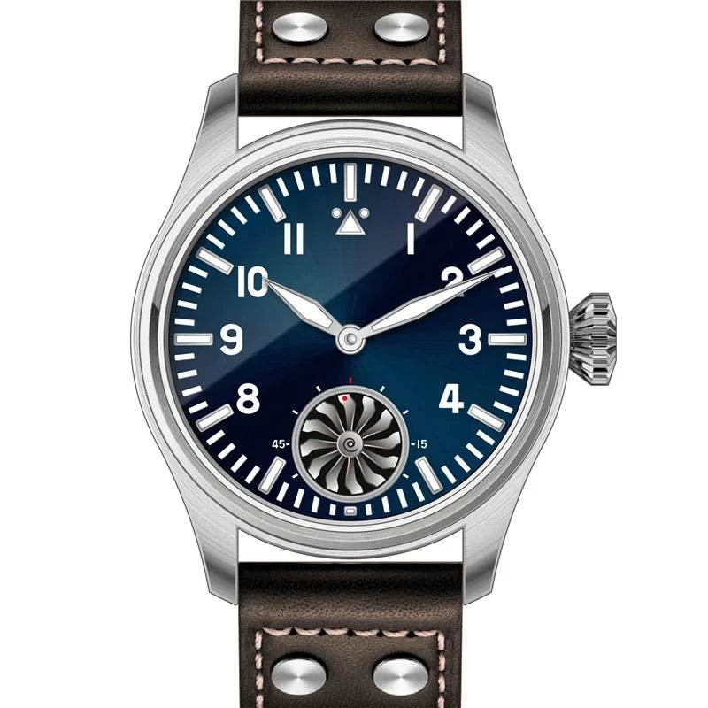 Hruodland F016 Pilot Watch Seagull Movement Mechanical BGW-9 Luminous Sapphire Crystal - Arabia Watches