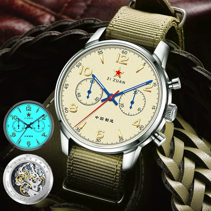 TOPHILL Classic Aviator 40mm Chronograph 1963 Mechanical watch Seagull Movement ST1901 - Arabia Watches