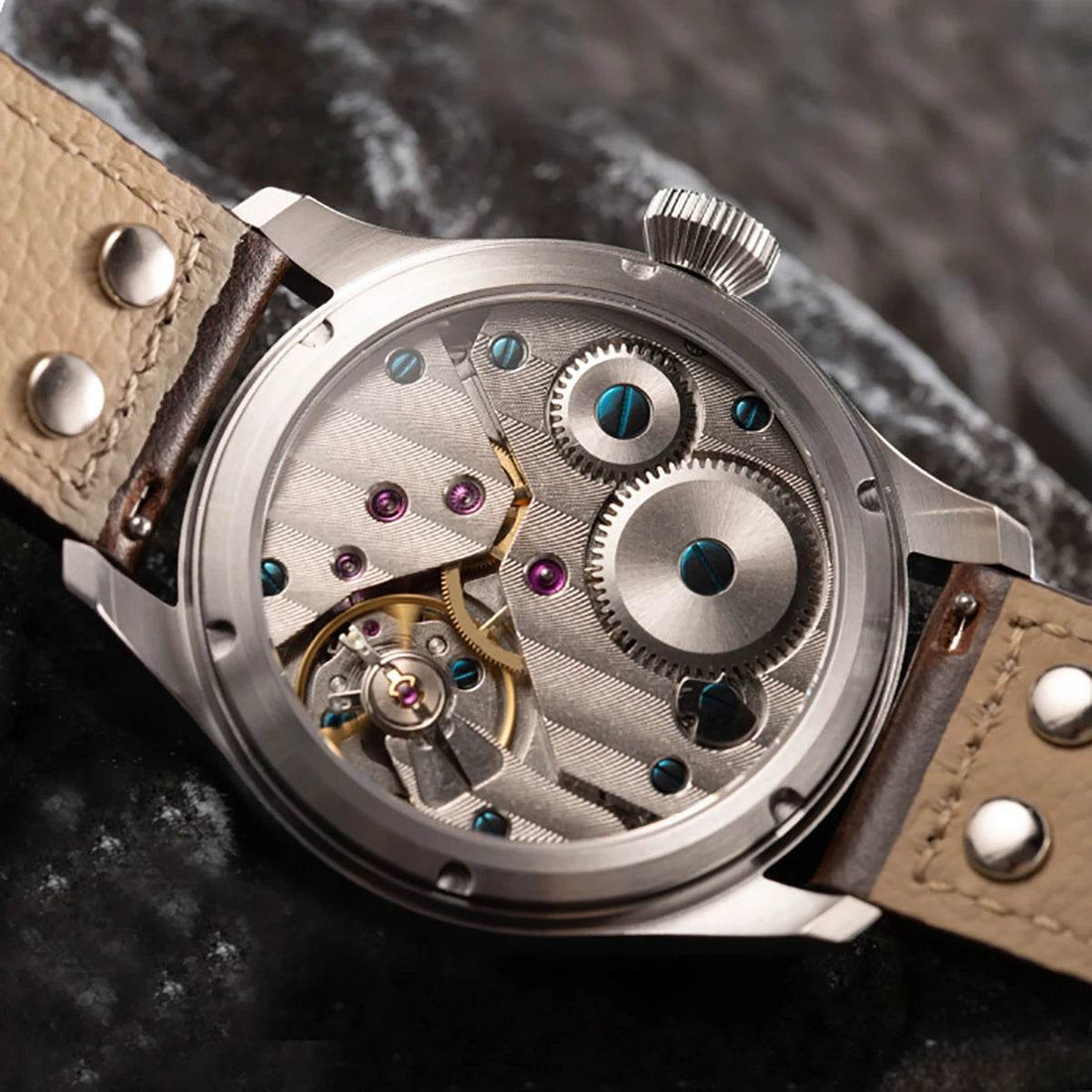 Hruodland F016 Pilot Watch Seagull Movement Mechanical BGW-9 Luminous Sapphire Crystal - Arabia Watches