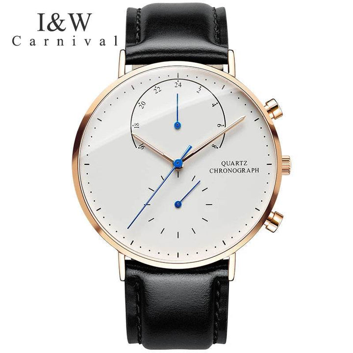 CARNIVAL 2023 Fashion Mens Watches Top Brand Luxury Sport Quartz Watch Men Leather Sapphire Simple Men Watch Relogio Masculino - Arabia Watches