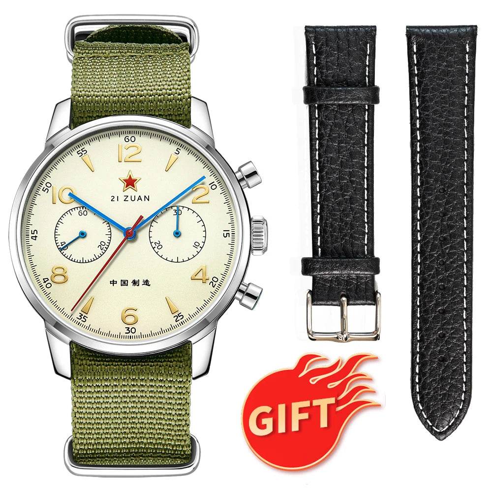 TOPHILL Classic Aviator 40mm Chronograph 1963 Mechanical watch Seagull Movement ST1901 - Arabia Watches
