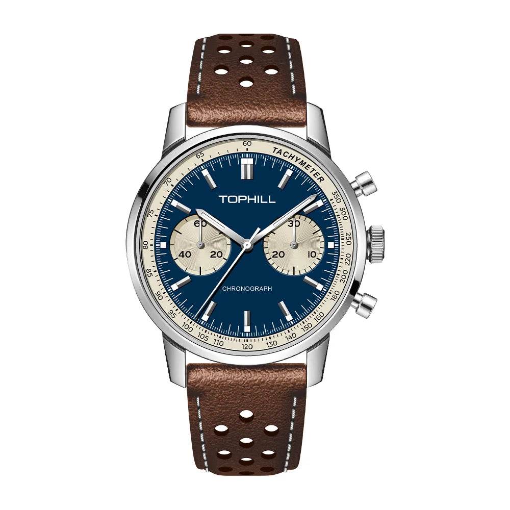 TOPHILL Chronograph Watch Pilot Watch Seagull 1963 Watch ST1901 Movement  Wristwatch Military Limited - Arabia Watches