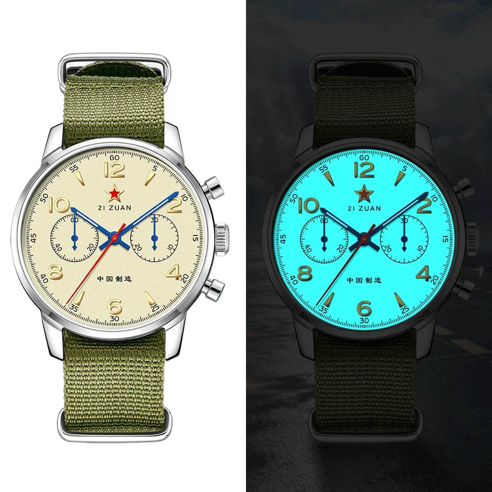 TOPHILL Classic Aviator 40mm Chronograph 1963 Mechanical watch Seagull Movement ST1901 - Arabia Watches