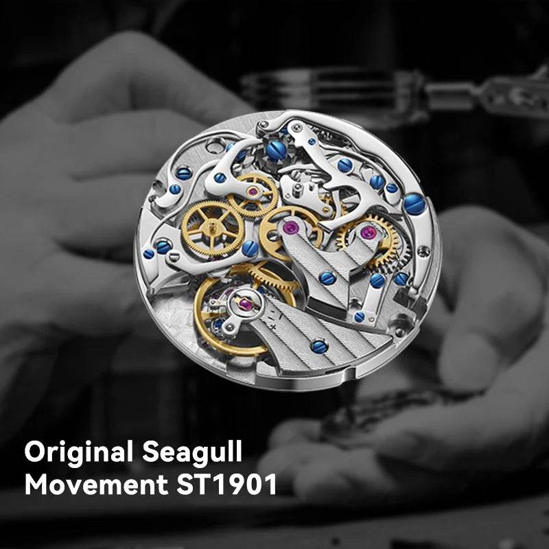 TOPHILL Chronograph Watch Pilot Watch Seagull 1963 Watch ST1901 Movement  Wristwatch Military Limited - Arabia Watches